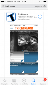Tricktresor-App AppStore